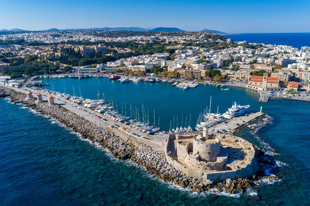 Rhodes, Mandraki Port, marina in Municipal Unit of Rhodes, Greece — photo 3