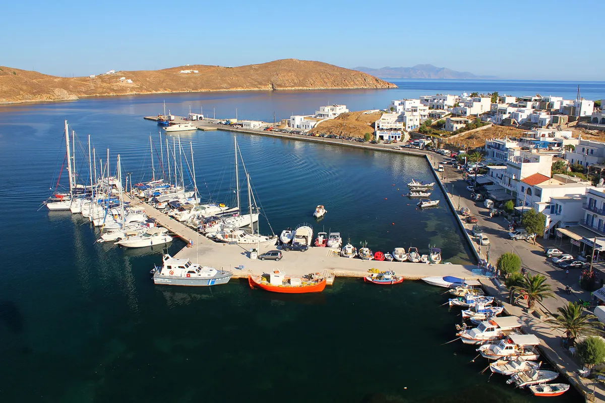 Serifos Port, marina in Livadi, Greece