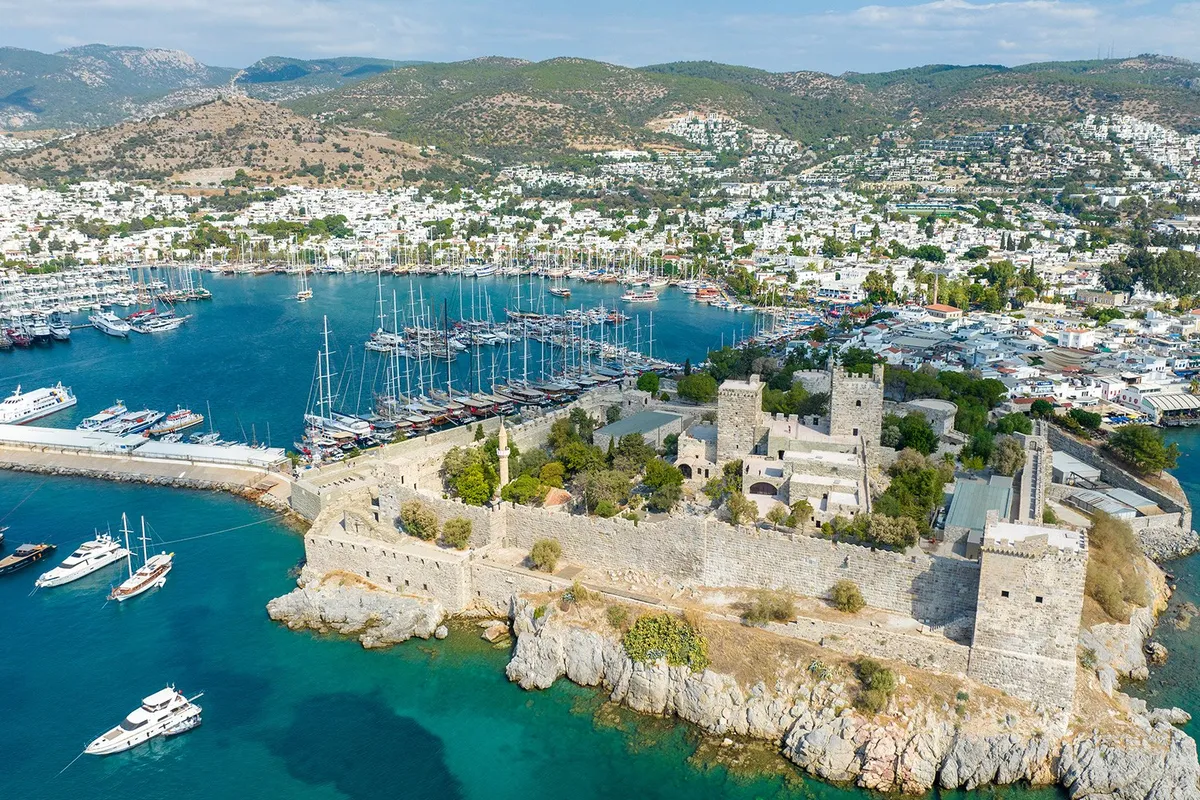 Türkbükü Port, marina in Bodrum, Turkey