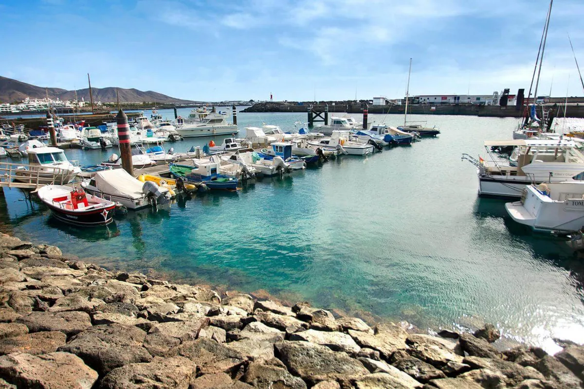 Puerto de Playa Blanca, marina in Yaiza, Spain