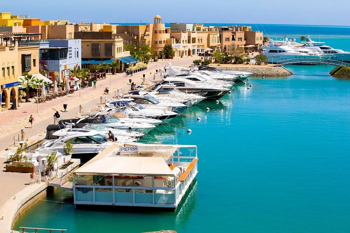 Abu Tig Marina in El Gouna, Egypt