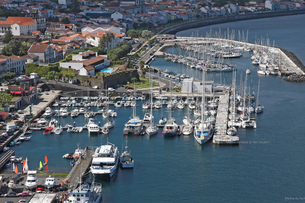 Horta Marina in Horta, Portugal