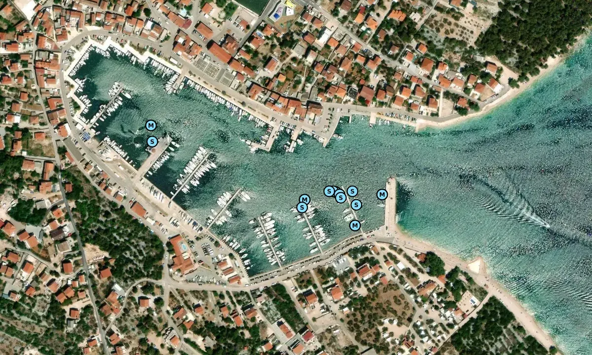 Tisno Port, marina in Tisno, Croatia