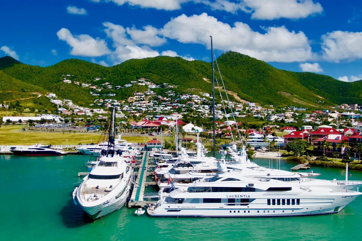 The Yacht Club at Port de Plaisance, marina in Simpson Bay, Sint Maarten