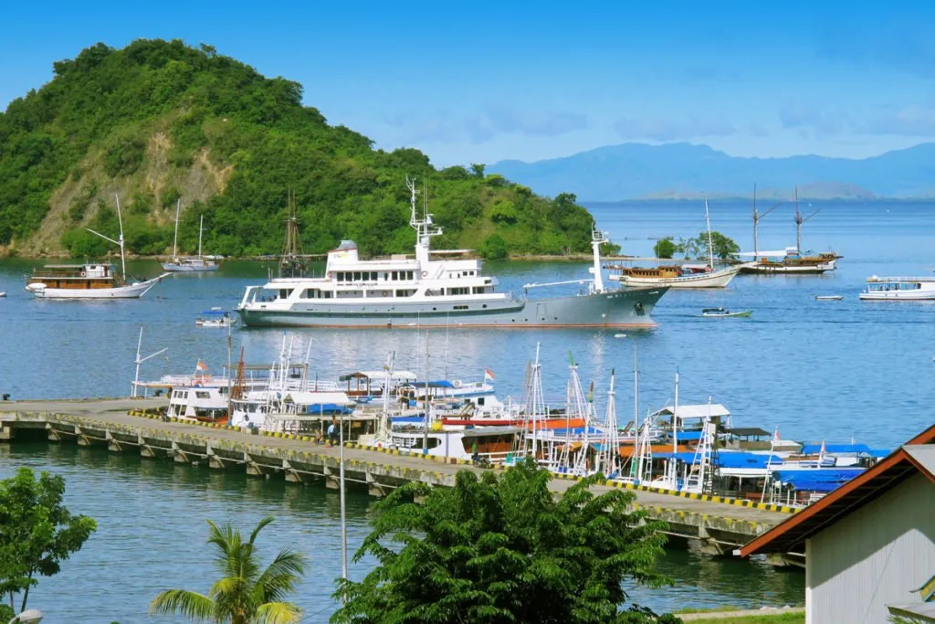 Labuan bajo port, marina in Labuan Bajo, Indonesia
