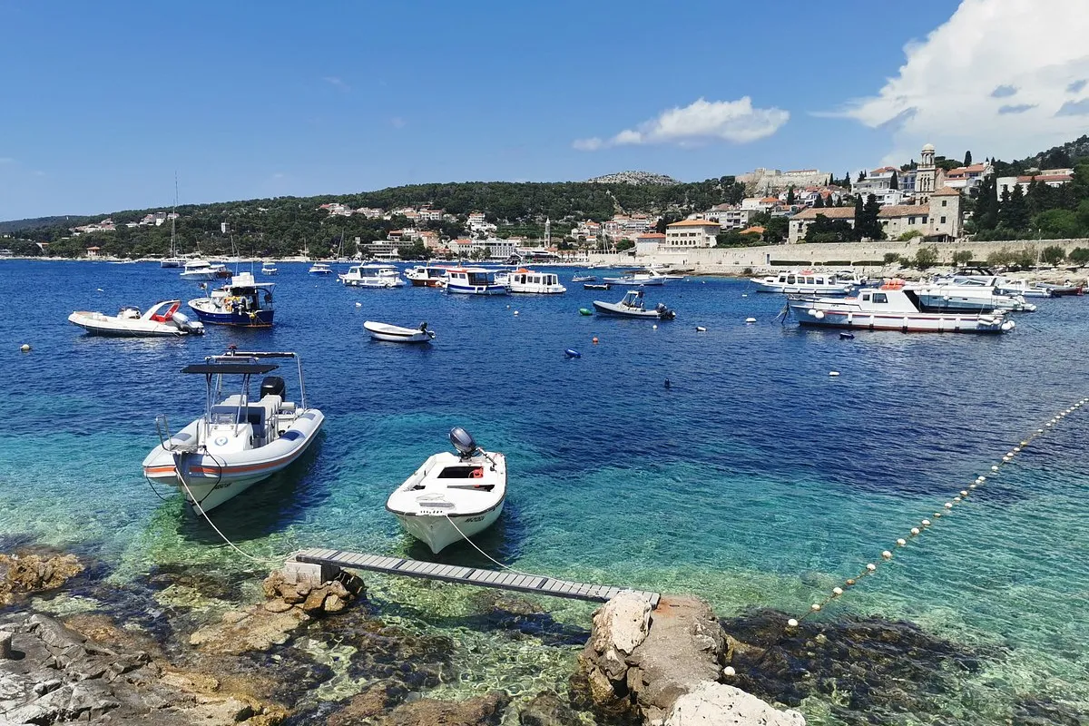 Križna luka, marina in Hvar town, Croatia