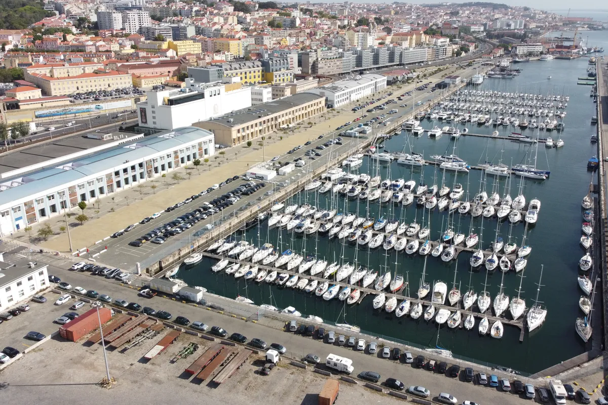Doca de Alcântara Marina in Lisbon, Portugal