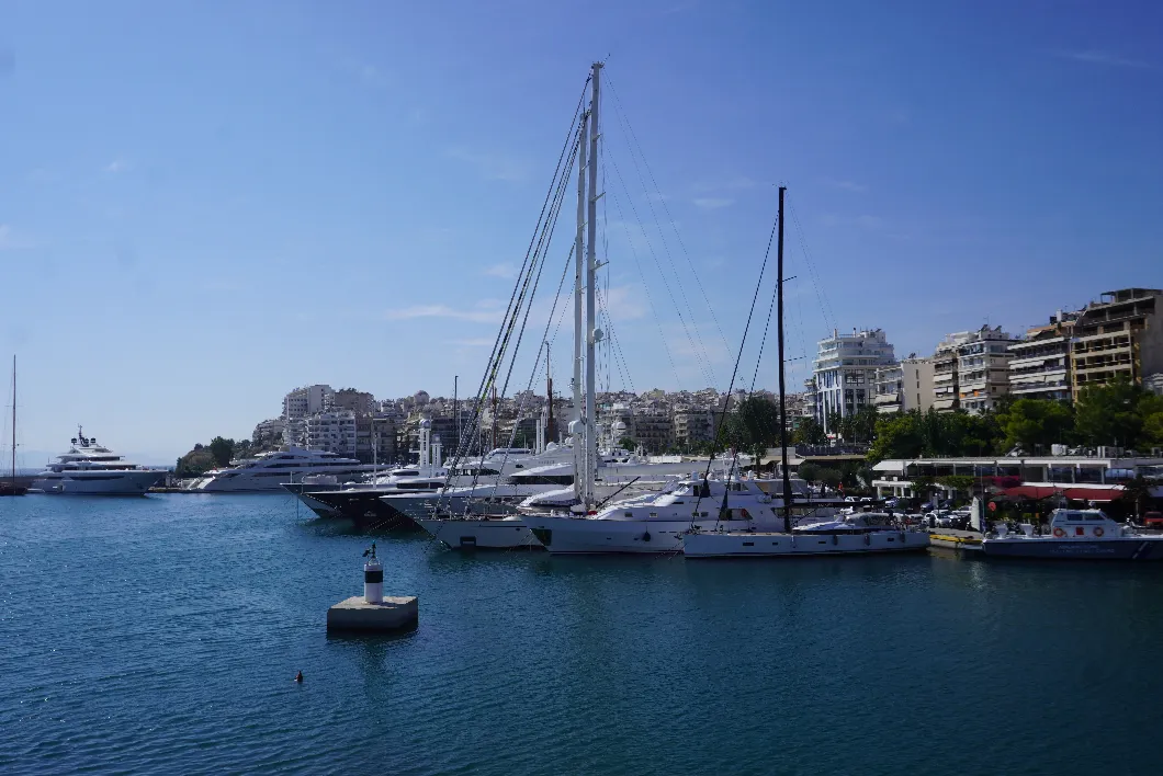 Lagonissi Pier, marina in Kalyvia Thorikou Municipal Unit, Greece