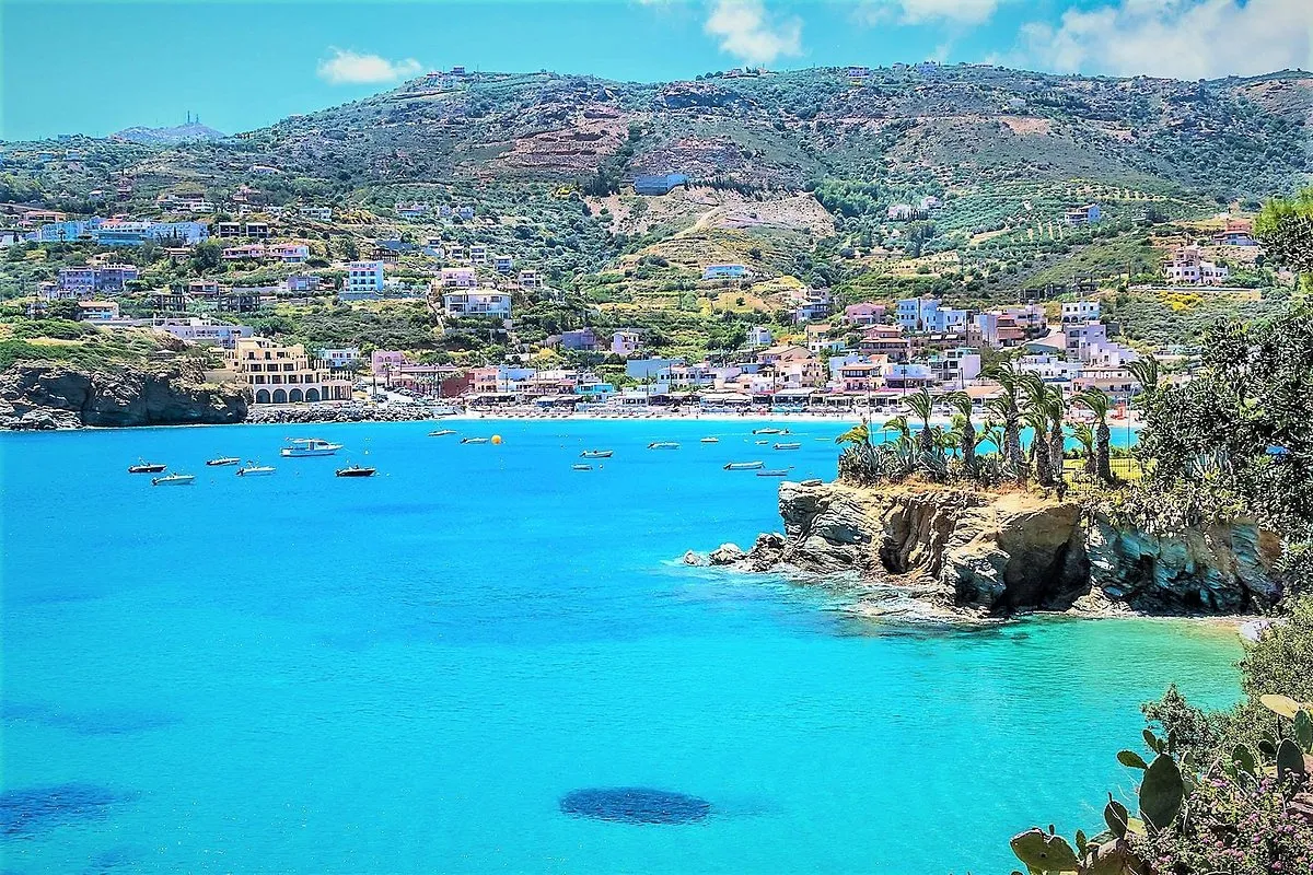Agia Pelagia Beach, marina in Gazi Municipal Unit, Greece