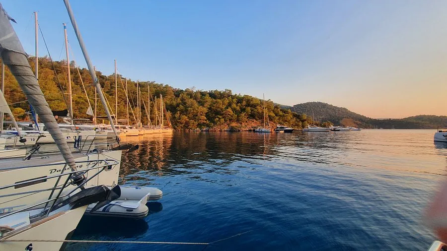 Sarsala bay pier, marina in Dalaman, Turkey