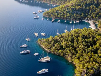 Sarsala bay pier, marina in Dalaman, Turkey — photo 5