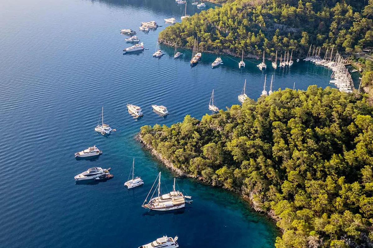 Sarsala bay pier, marina in Dalaman, Turkey — photo 5