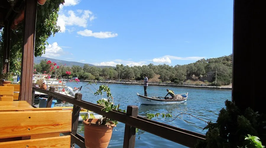 Ceyar İasos Restaurant pier, marina in Milas, Turkey
