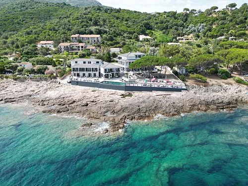 Plage d'Orcino, marina in Calcatoggio, France