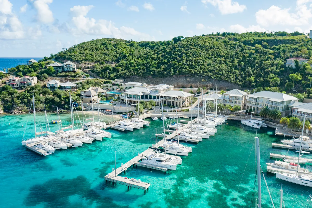 BVI, Scrub Island Marina in Little Mountain, British Virgin Islands
