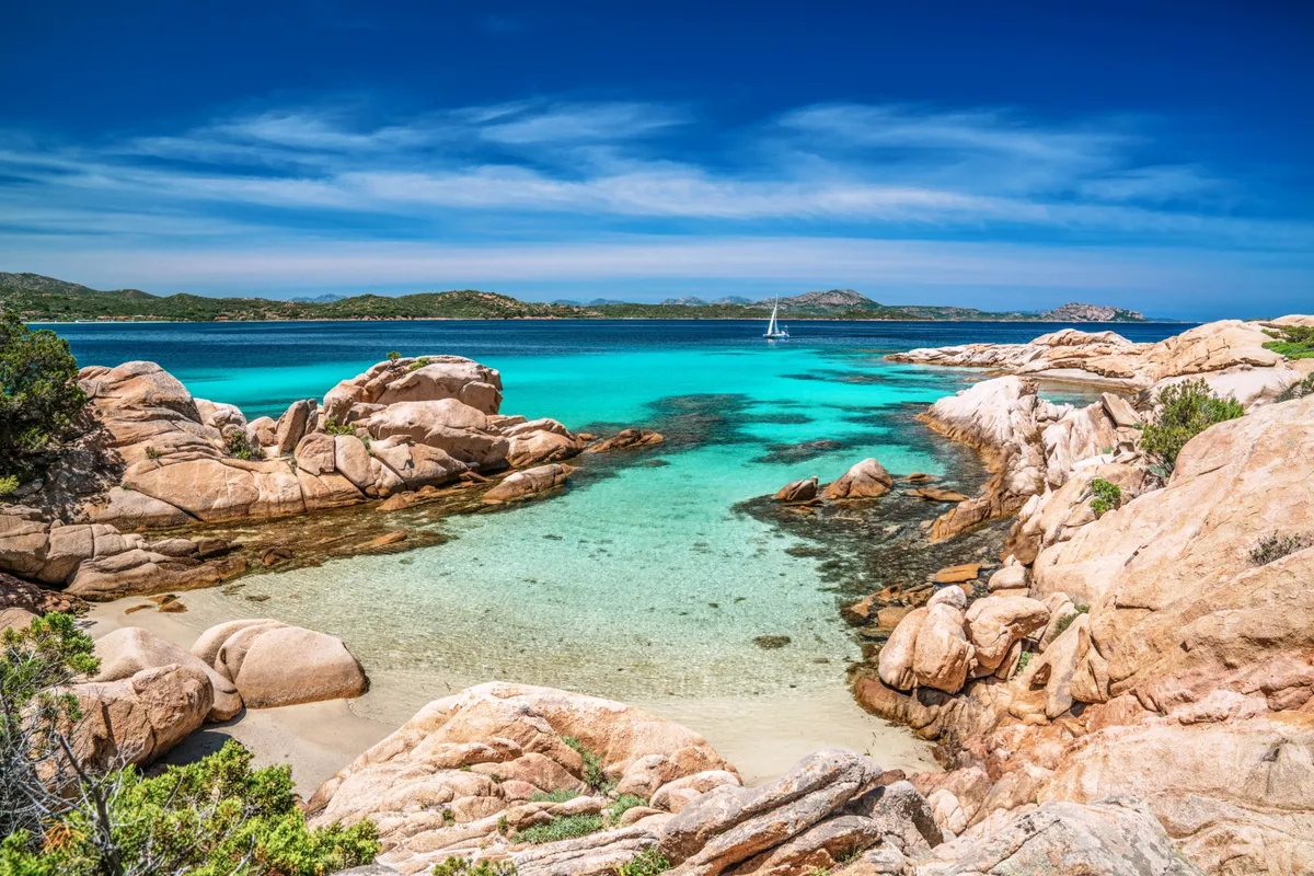 Cala Girgolu, anchorage in Santu Diadòru/San Teodoro, Italy