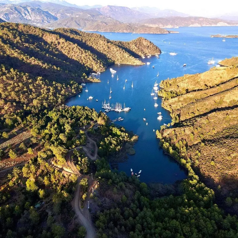 Boynuzbükü Koyu, anchorage in Fethiye, Turkey