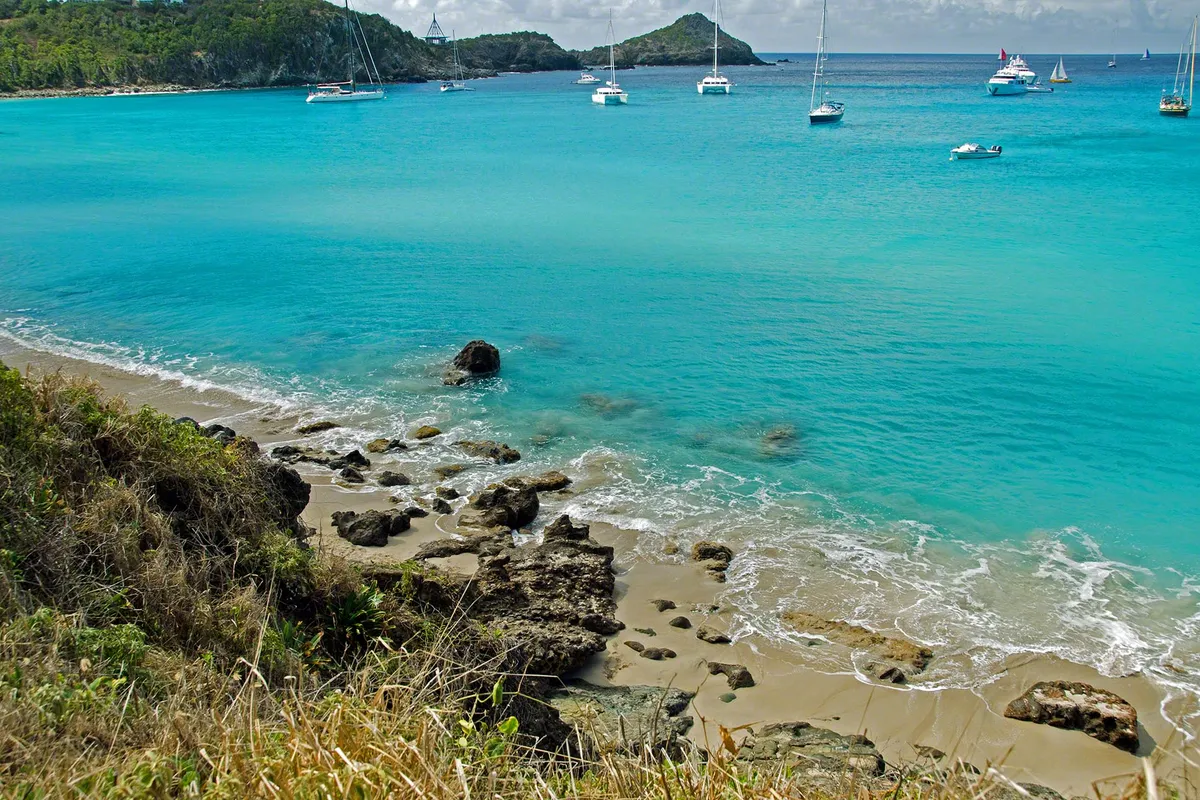 Anse du Colombier, anchorage in Saint Barthélemy, France