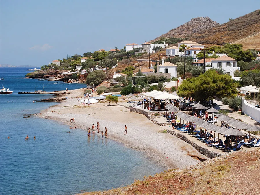 Plakes, stop in Hydra, Greece