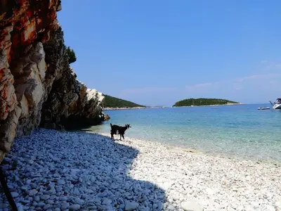 Pera Pigadi Beach, stop in Vathy — photo 2