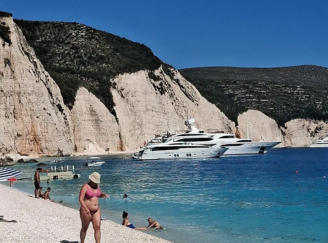 Fteri Beach, stop in Greece