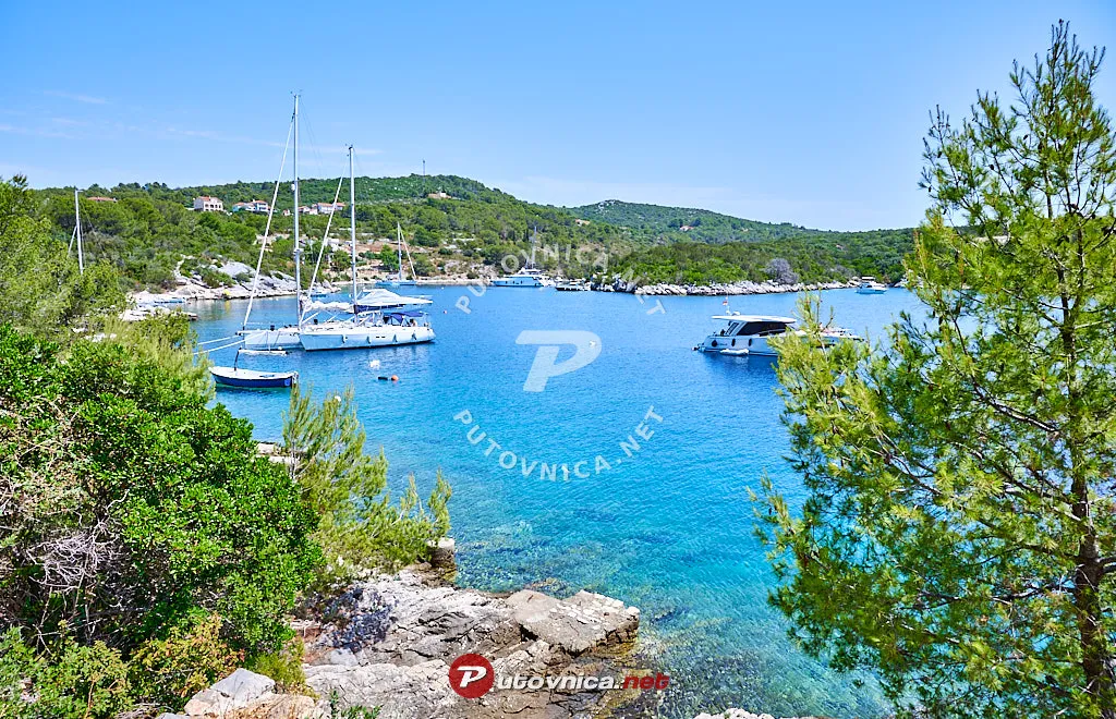 Uvala Šešula, anchorage in Maslinica, Croatia