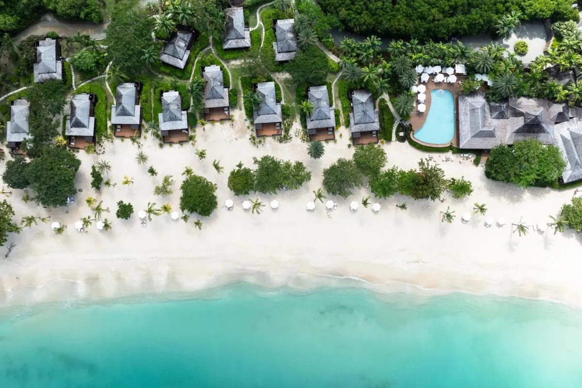 Hermitage Bay, anchorage in Jolly Harbour, Antigua and Barbuda
