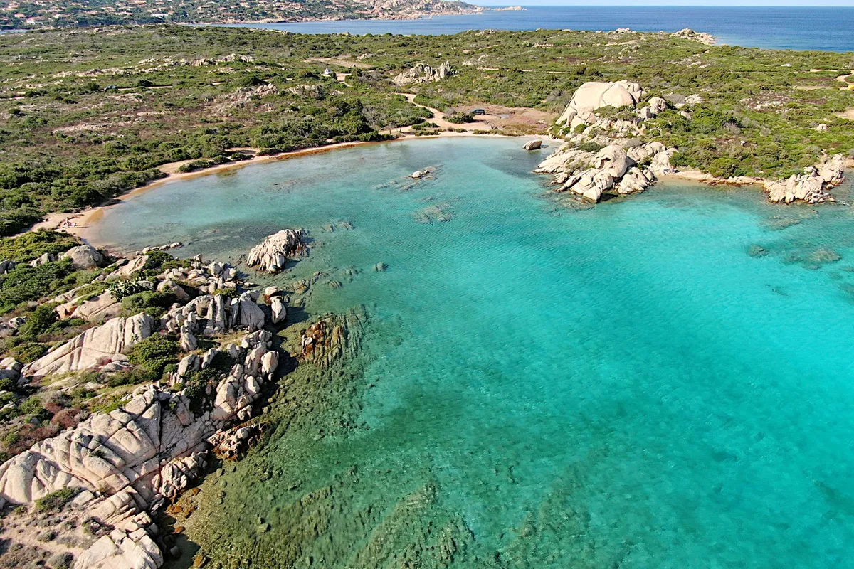 Spiaggia dell' alberello, anchorage in La Maddalena, Italy