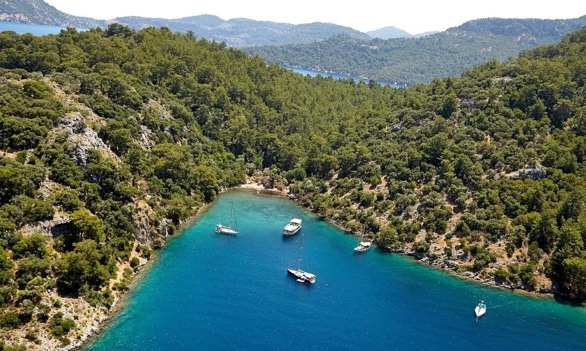 Sıralıbük Koyu, anchorage in Dalaman, Turkey