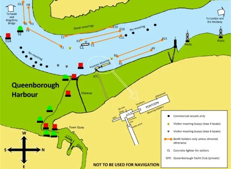 Queenborough Spit Anchorage in Borough of Swale, United Kingdom