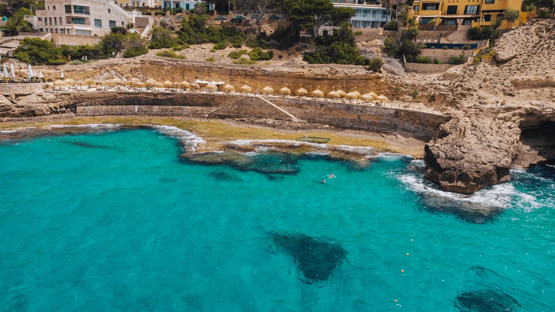 Cala Llamp, anchorage in Port d'Andratx, Spain