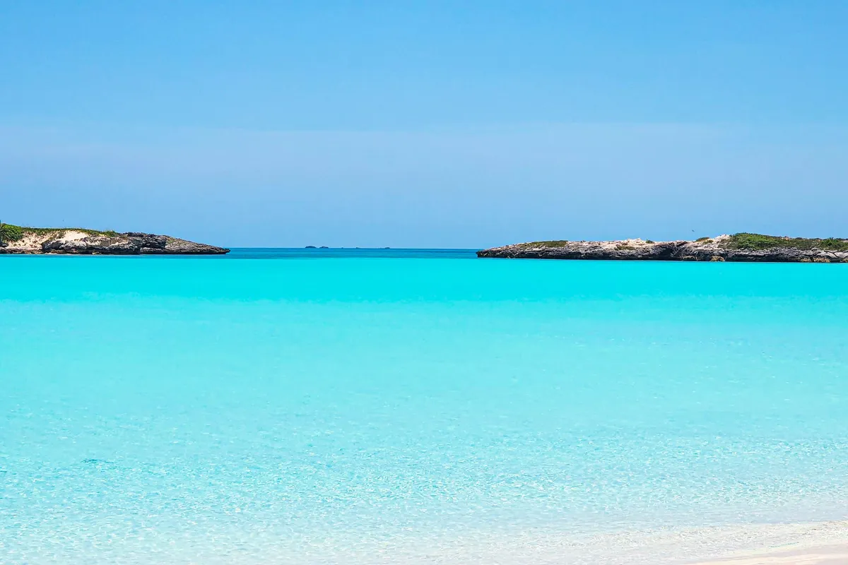 Shep's Beach, stop in Exuma, Bahamas