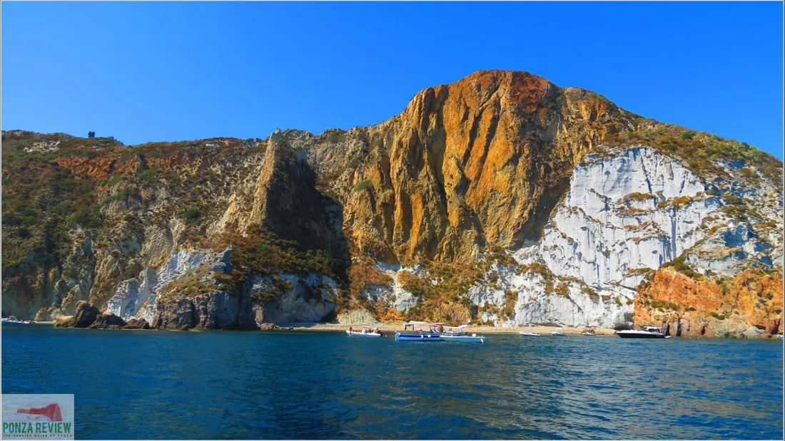 Spiaggia Schiavone, stop in Ponza, Italy
