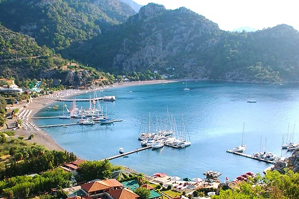 Çiftlik Anchorage in Marmaris, Turkey