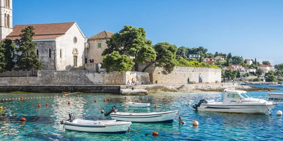 Uvala Prevojice, anchorage in Hvar town, Croatia