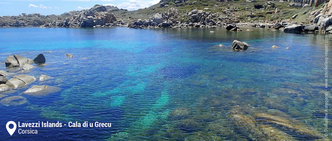 Cala di u Grecu, anchorage