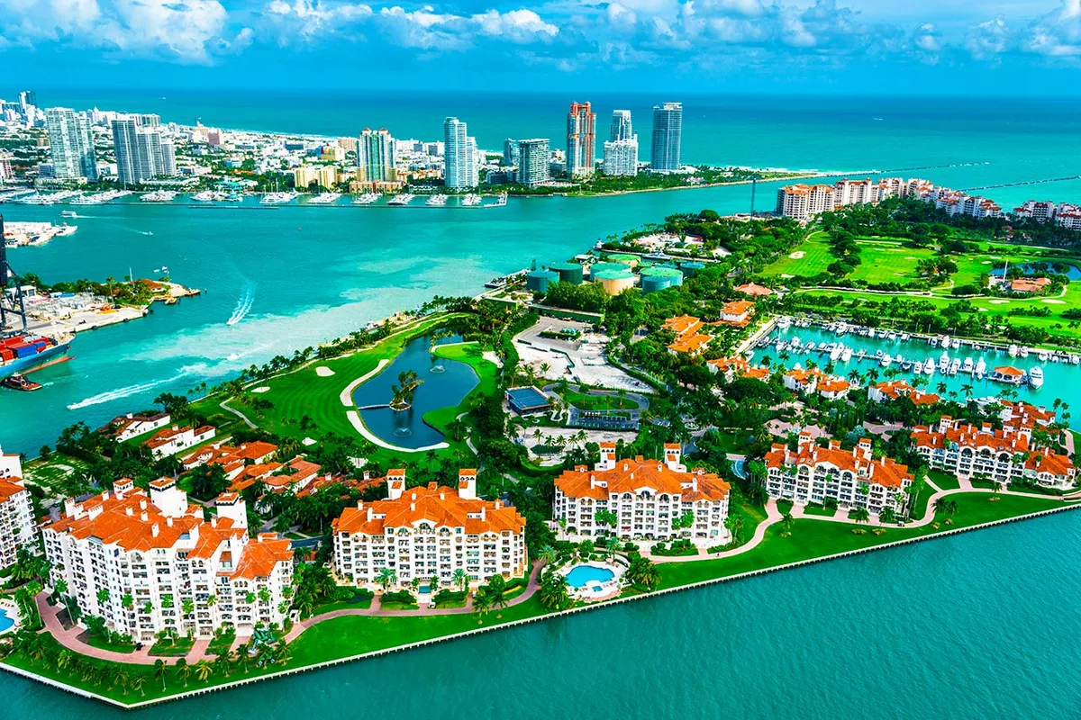 Fisher Island, stop in United States