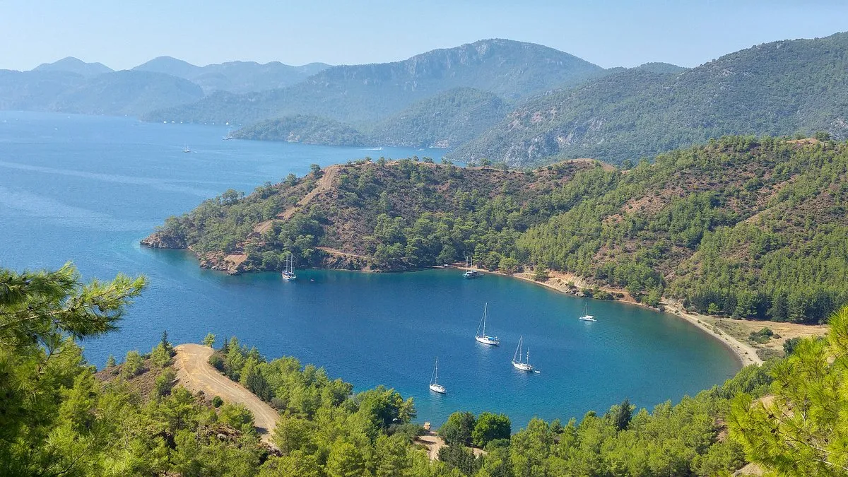 Kille Koyu, anchorage in Dalaman, Turkey