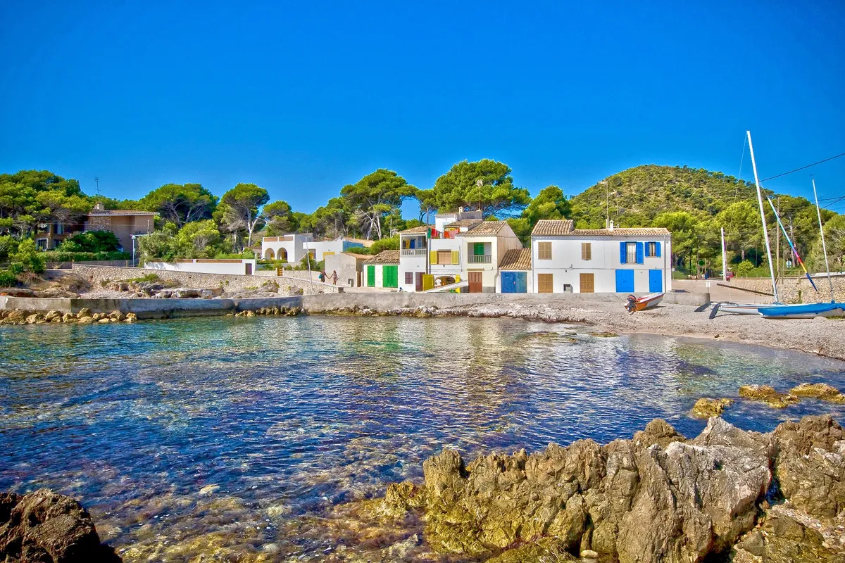 Cala Agulla, anchorage in sa Pedruscada, Spain