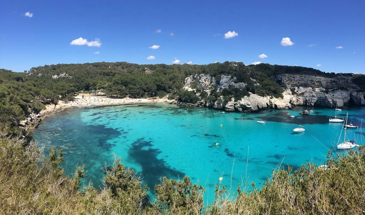Cala Macarella, anchorage in Spain