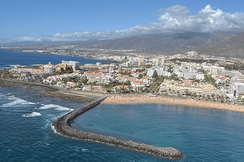 Playa de las Vistas, anchorage in Arona, Spain