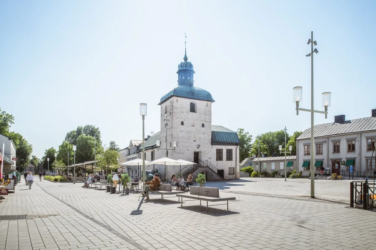 Rådhustorget, stop in Vadstena kommun, Sweden