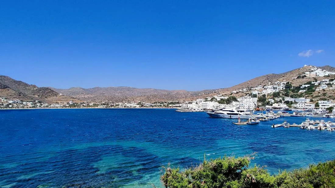 Karatzas Bay in Chora, Greece