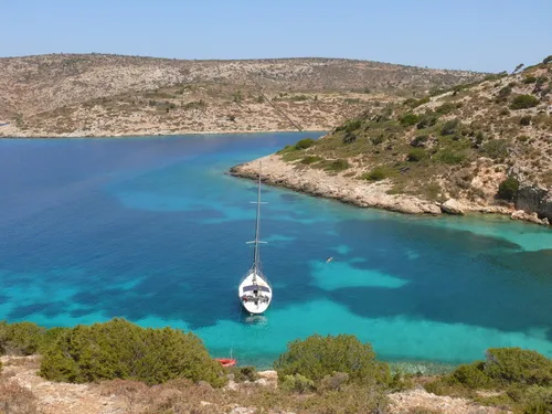 Marathos Island Anchorage in Lipsi Municipality, Greece