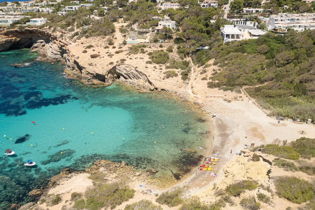 Cala Codolar, anchorage in Cala de Bou, Spain