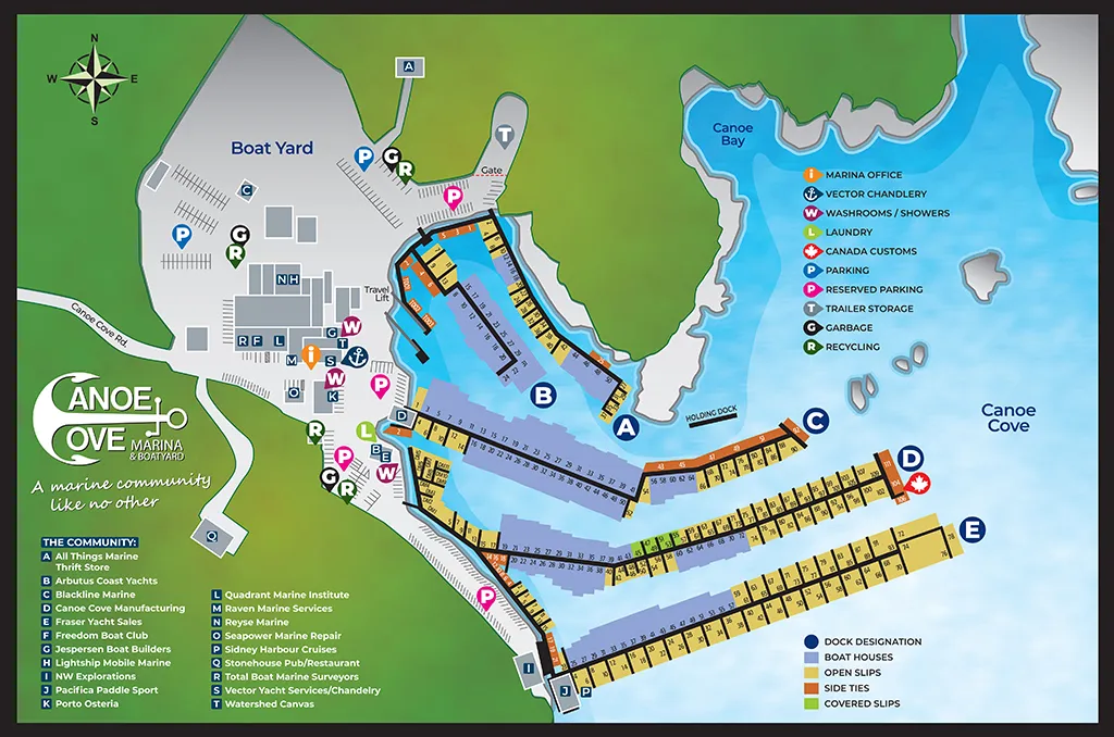 Canoe Cove Marina in Sidney, Canada