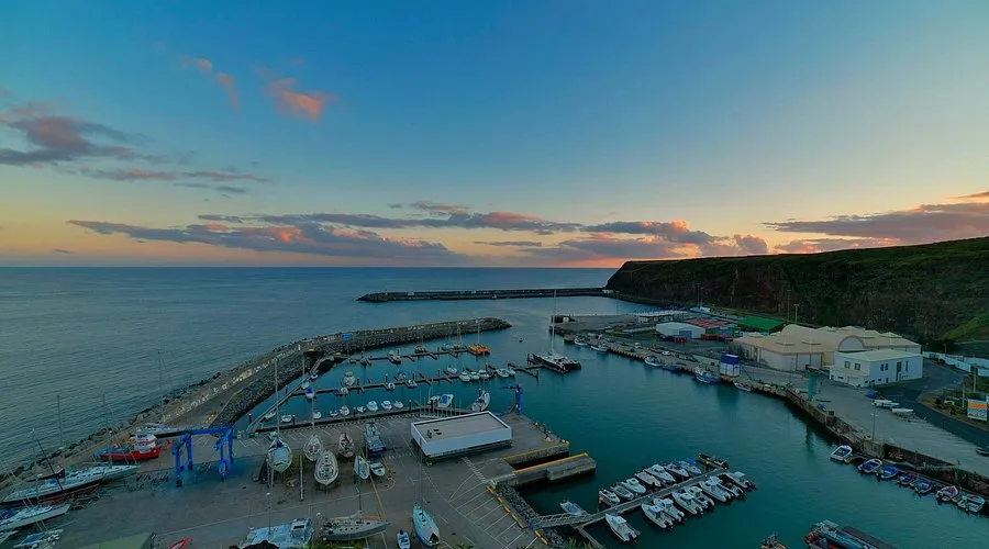 Marina de Vila do Porto in Vila do Porto, Portugal
