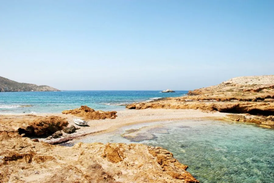 Koumbara Bay in Chora, Greece