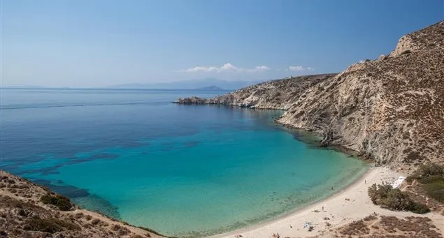 Livadi Bay in Schinoussa, Greece