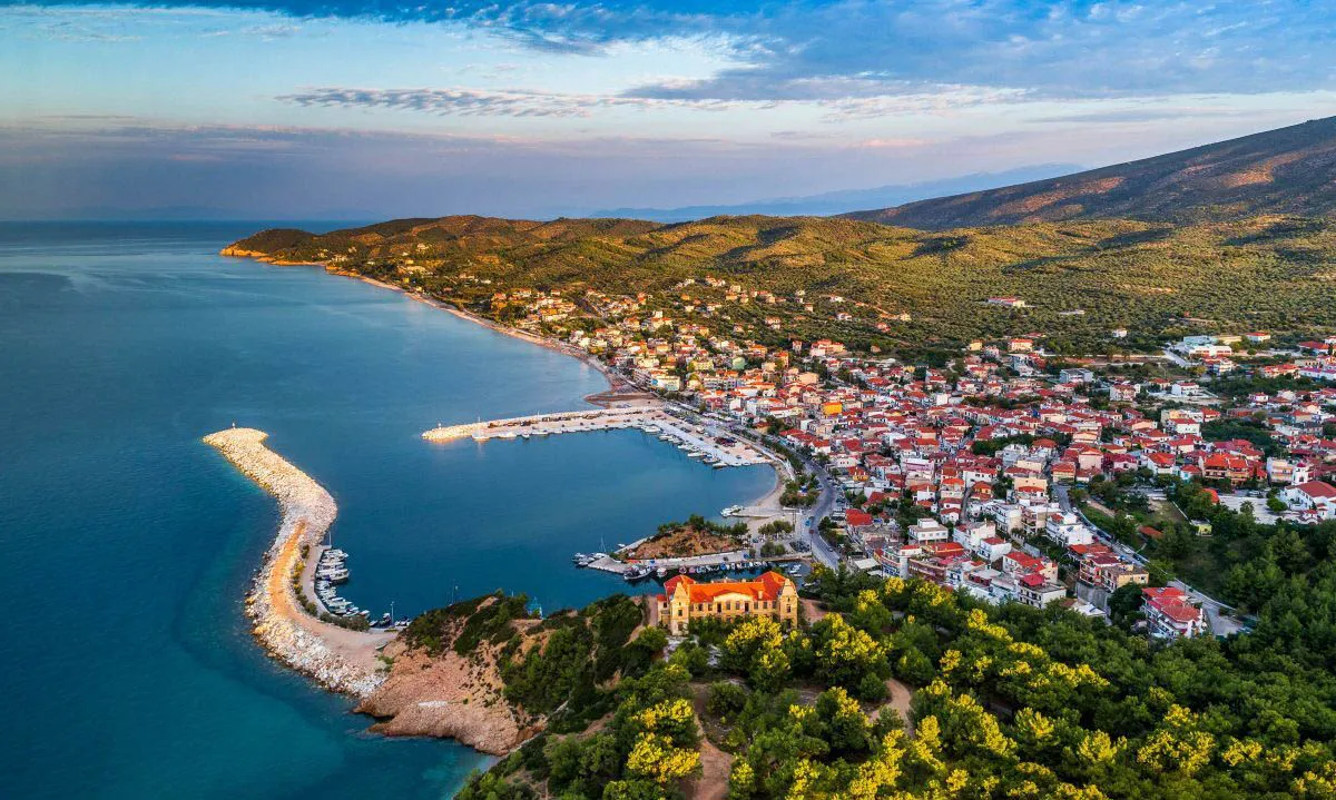 Limenaria Bay in Limenaria, Greece